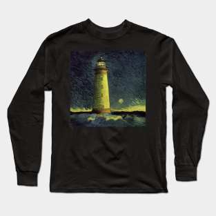 Lighthouse of Alexandria in Van Gogh's style Long Sleeve T-Shirt